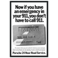 Porche 24 Road Assistance Vintage Poster Ad
