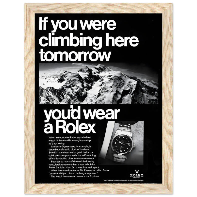 Rolex Explorer Everest Vintage Poster Ad
