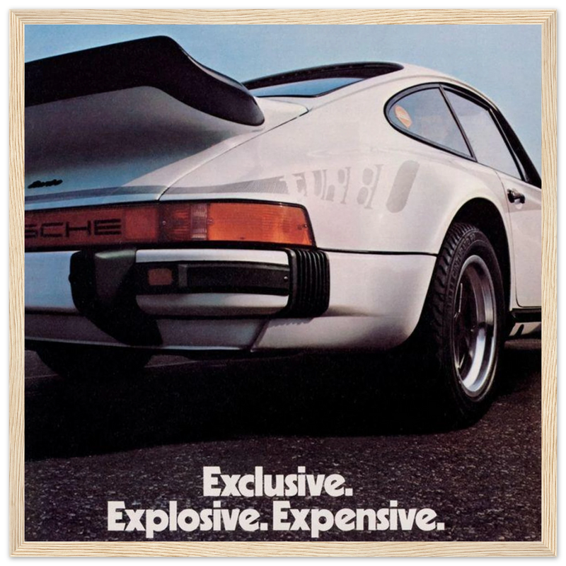Porsche - Exclusive, Explosive, Expensive Vintage Poster