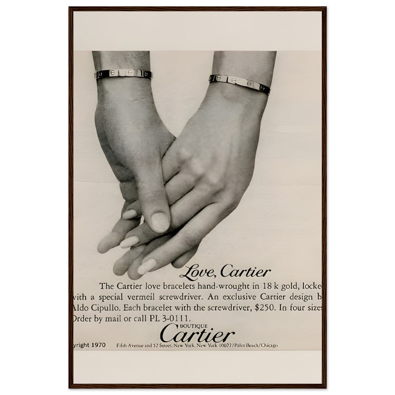 Cartier Love Bangles Vintage Poster