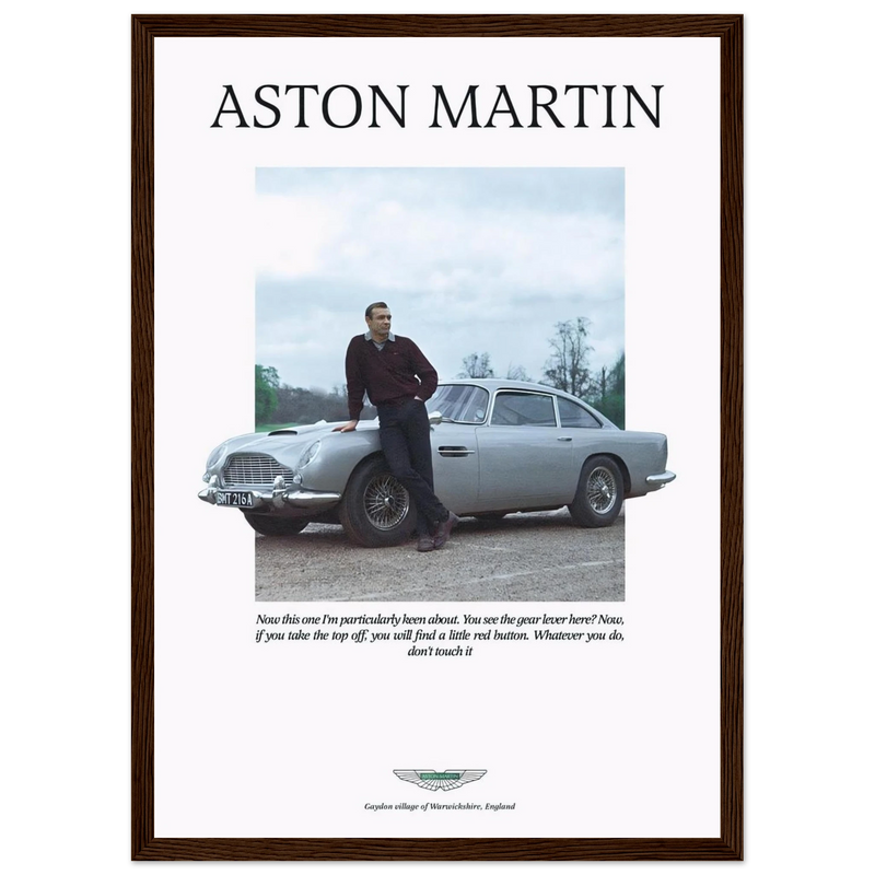 Aston Martin Vintage Poster Ad - 1964 James Bond Goldfinger
