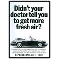 Porsche 911 Fresh Air Vintage Poster Ad