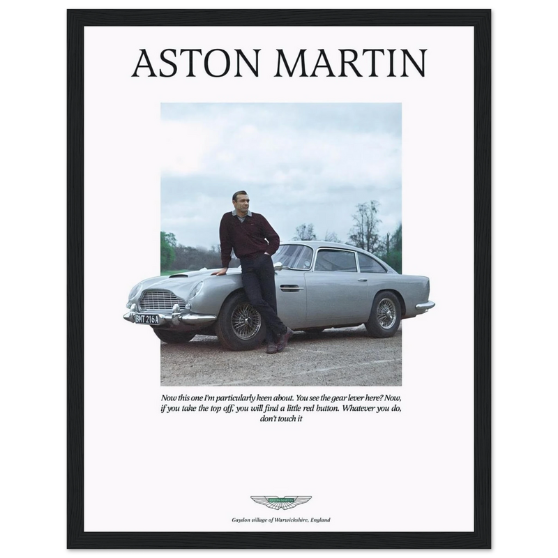 Aston Martin Vintage Poster Ad - 1964 James Bond Goldfinger