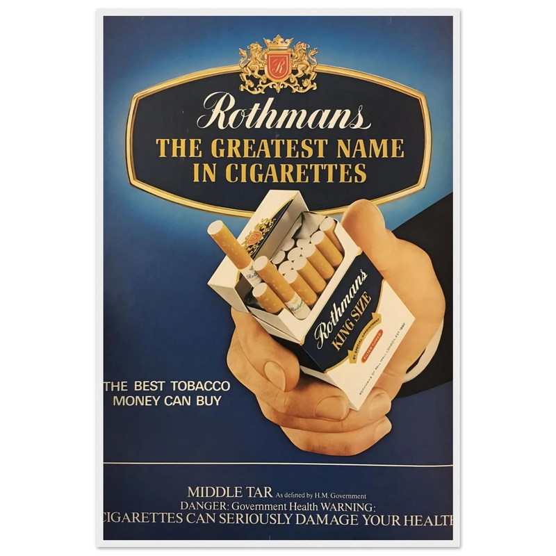 Rothmans Vintage Poster - The Greatest Name In Cigarettes