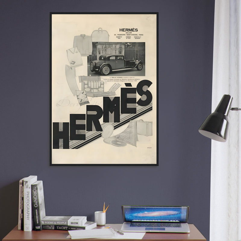 Hermes Fashion Vintage Poster Ad