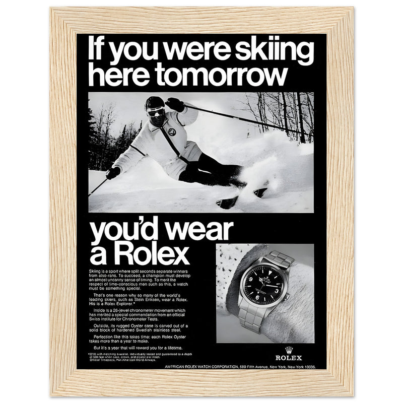 Rolex Ski Vintage Poster Ad
