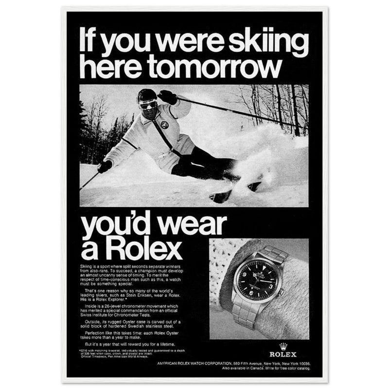 Rolex Ski Vintage Poster Ad