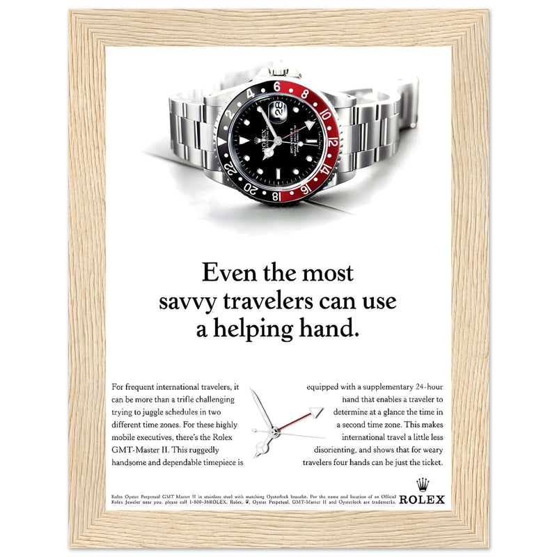 Rolex GMT Master Travel Vintage Poster Ad