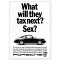 Porsche Tax Vintage Poster Ad
