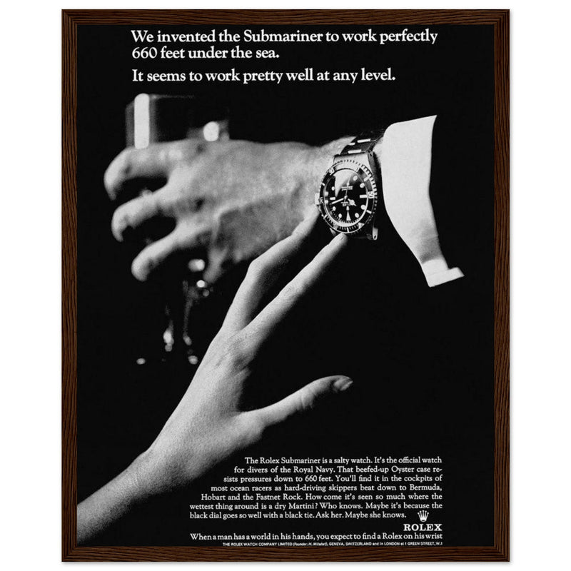 Rolex Submariner Any Level Vintage Poster Ad