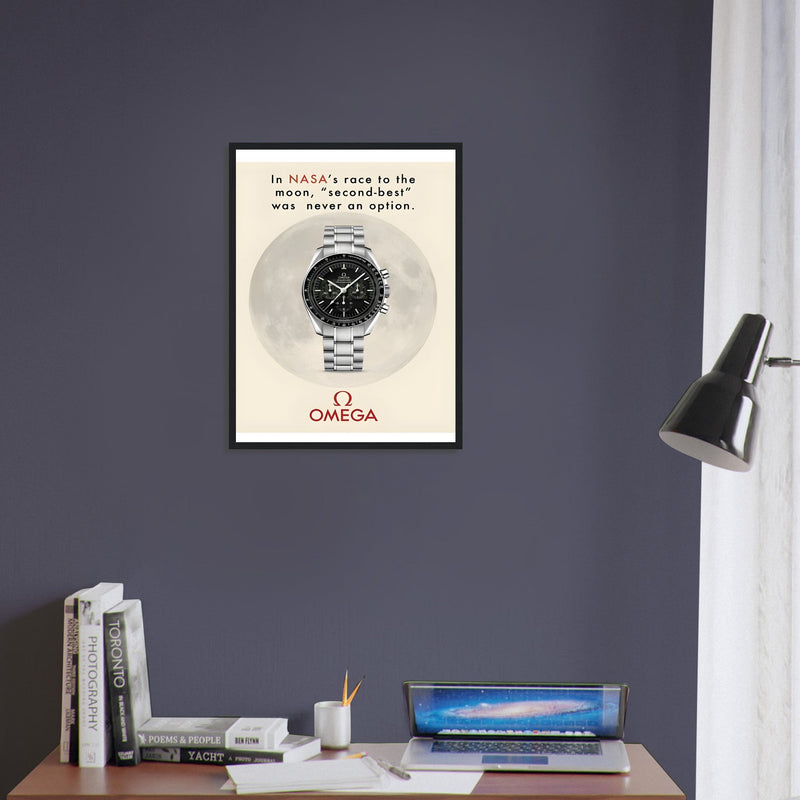 Omega Race to the Moon Vintage Poster Ad