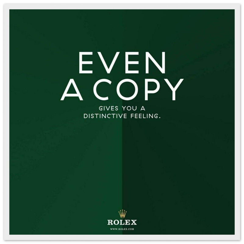 Rolex Distinctive Feeling Vintage Poster Ad
