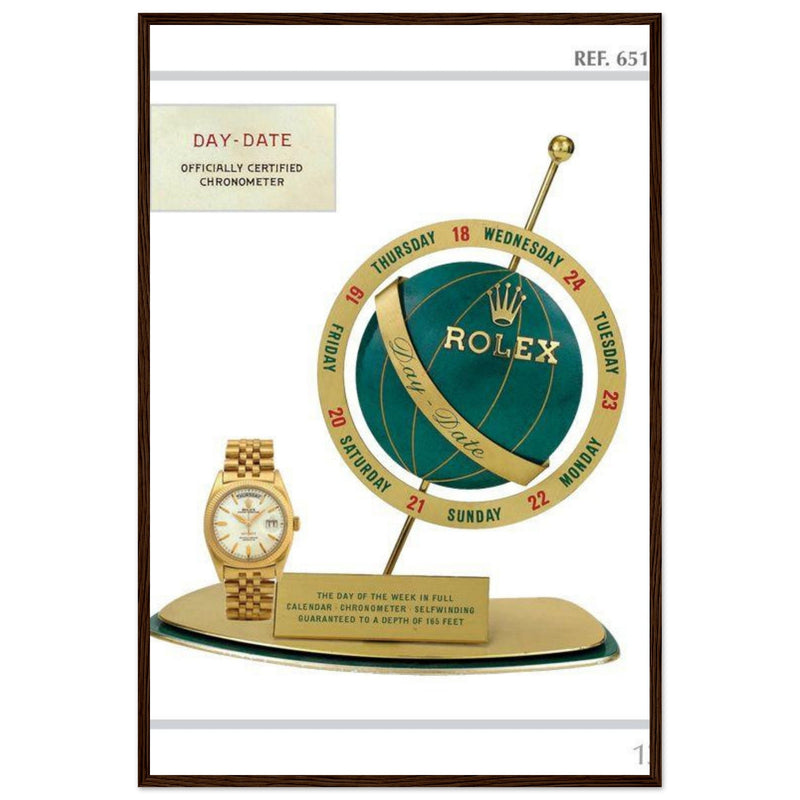 Rolex Day-Date Globe Vintage Poster Ad