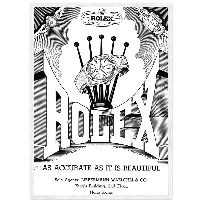 Rolex Hong Kong Jewellers Vintage Poster Ad