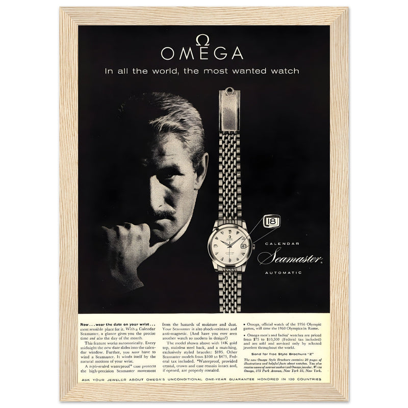 Omega Seamaster Vintage Poster Ad