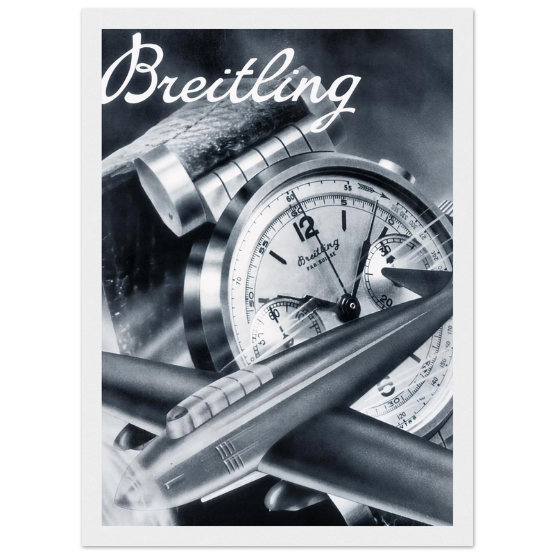 Breitling Sprint Montbrillant Vintage Ad Poster