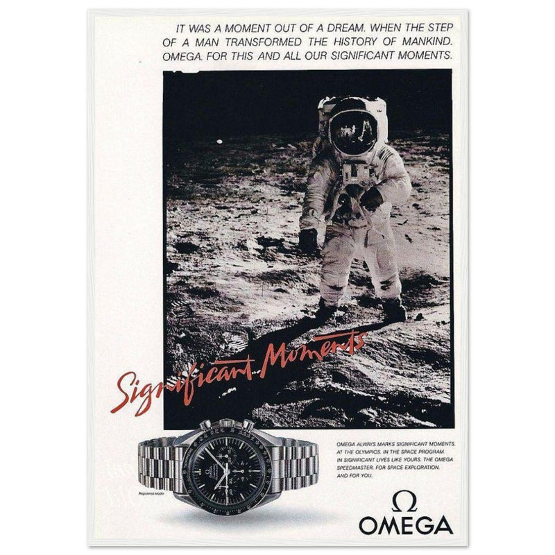 Omega Moon Vintage Poster Ad