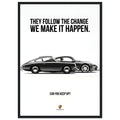 Porsche Can You Keep Up Vintage Poster Ad