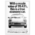 Porsche 99% Resale Price - Vintage Ad Poster
