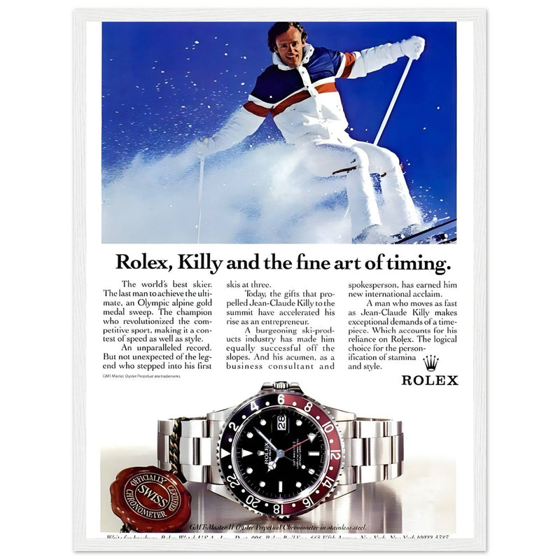 Rolex Alpine Gold Medal Sweep Vintage Poster