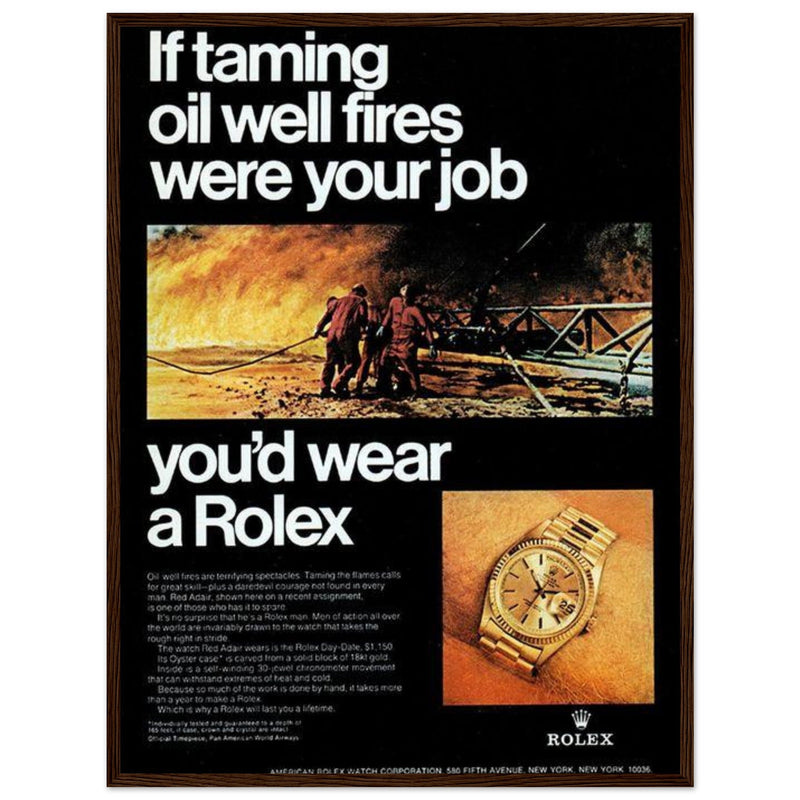 Rolex Day-Date Vintage Poster Ad