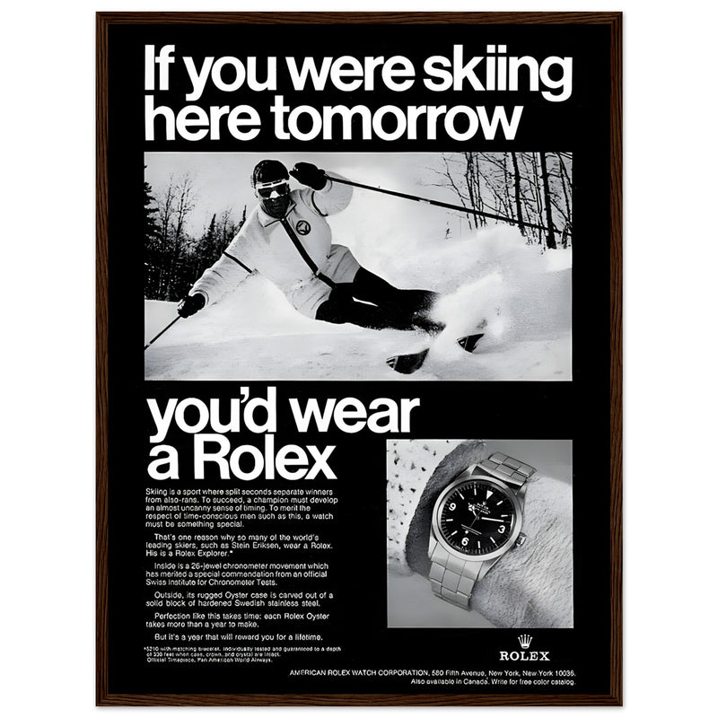 Rolex Ski Vintage Poster Ad