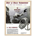 Avec La Rolex Submariner Vintage Poster Ad
