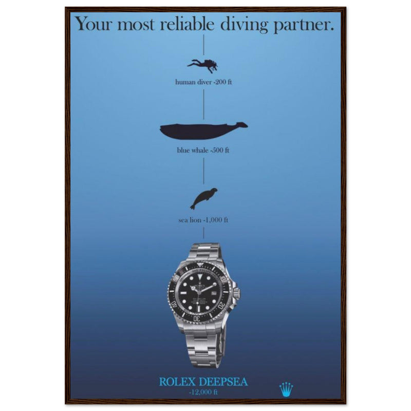 Rolex Deepsea Vintage Poster Ad