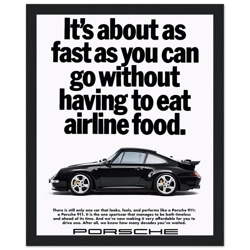 Porsche 911 Vintage Poster - Airline Food