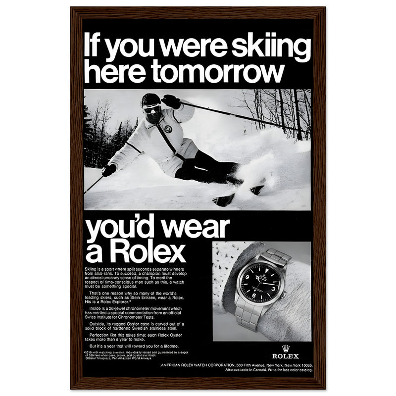 Rolex Ski Vintage Poster Ad