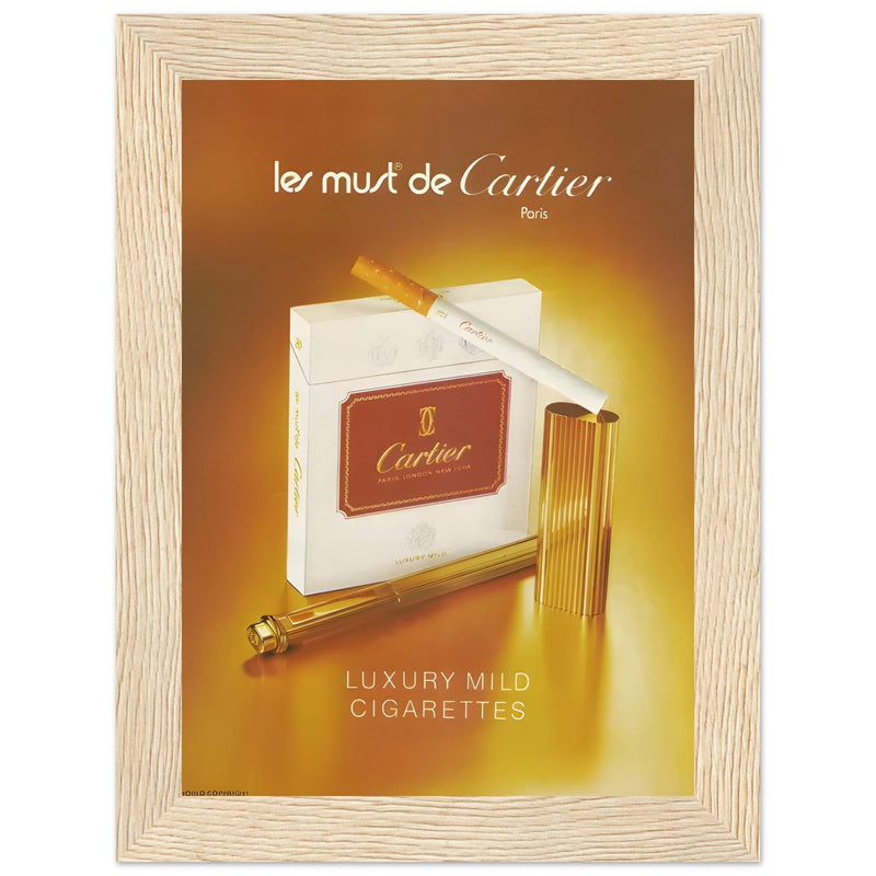Cartier Luxury Mild Cigarettes Vintage Poster Ad