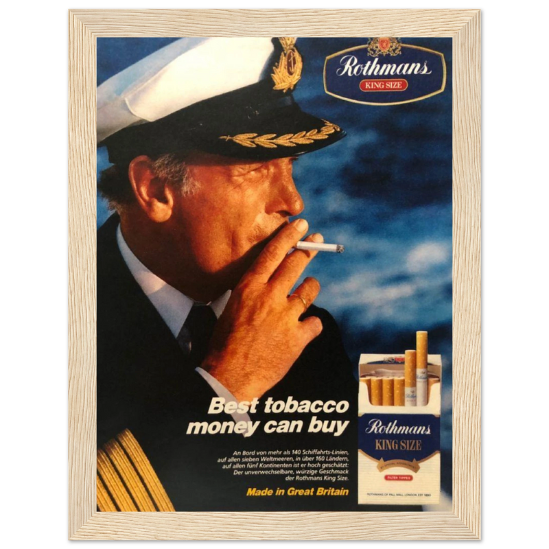 Rothmans King Size Best Tobacco Money Can Buy Vintage Poster Ad