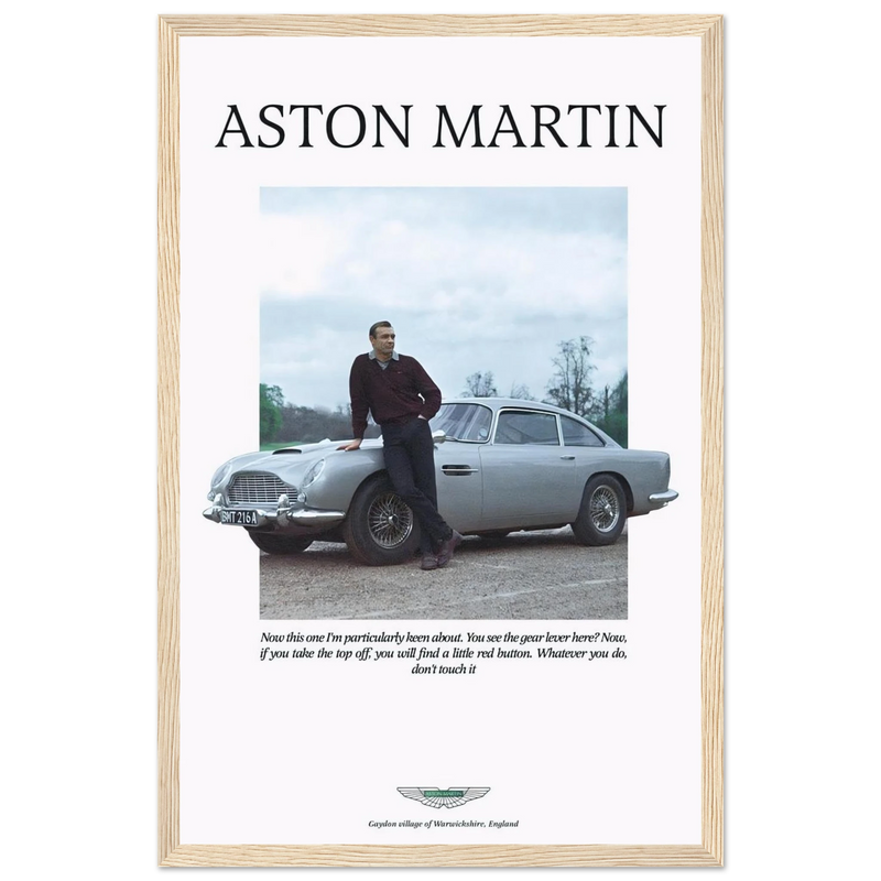 Aston Martin Vintage Poster Ad - 1964 James Bond Goldfinger
