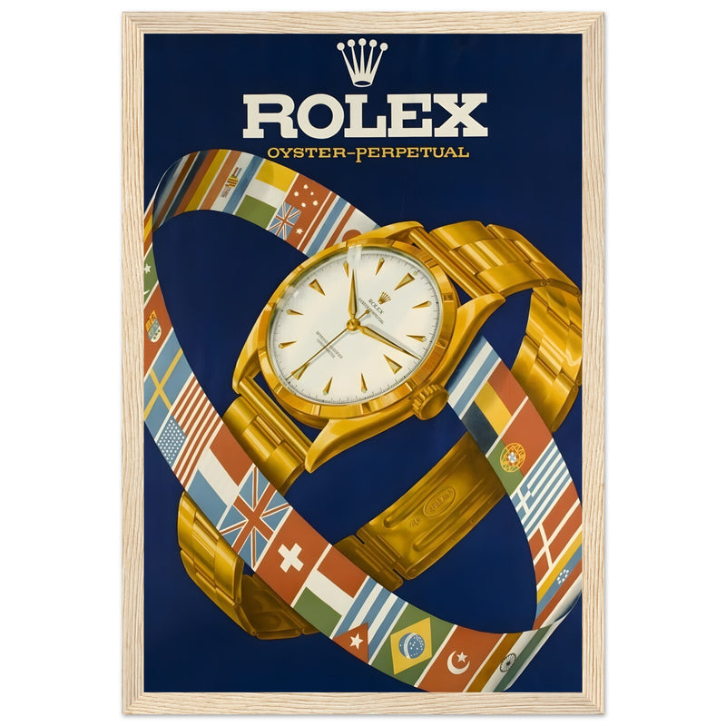 Rolex Advertising Golden Age Oyster Perpetual Vintage Poster