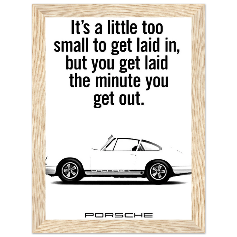 Porsche Vintage Poster  White 911