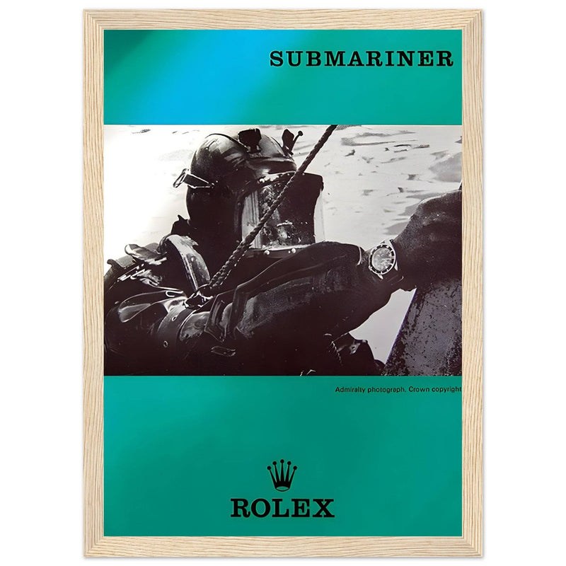 Rolex Submariner Diver Vintage Poster Ad
