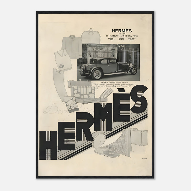 Hermes Fashion Vintage Poster Ad