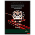 Rolex Live For Greatness Vintage Poster Ad