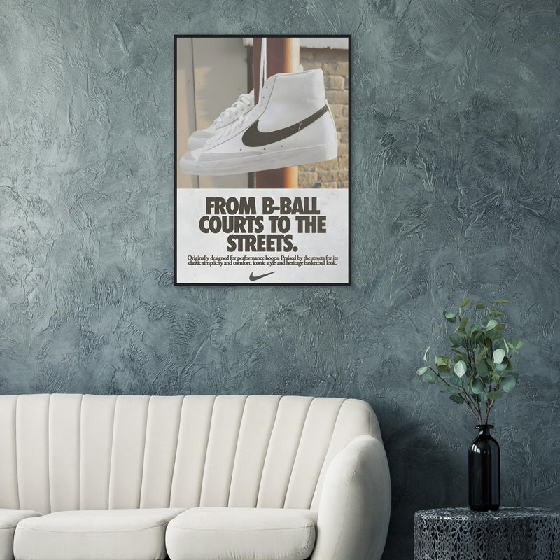 Nike Court to the streets Vintage Poster Ad