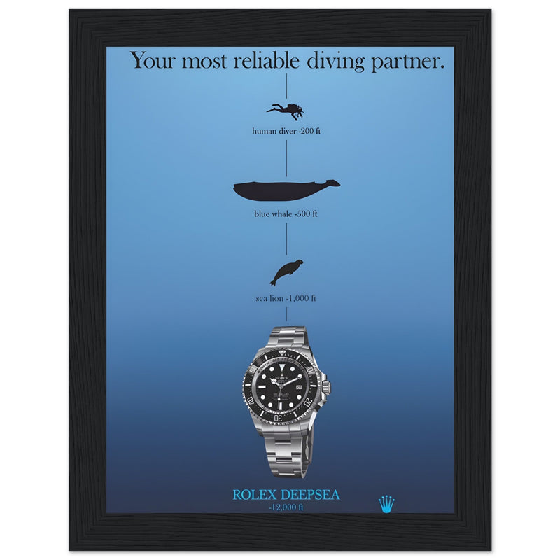 Rolex Deepsea Vintage Poster Ad