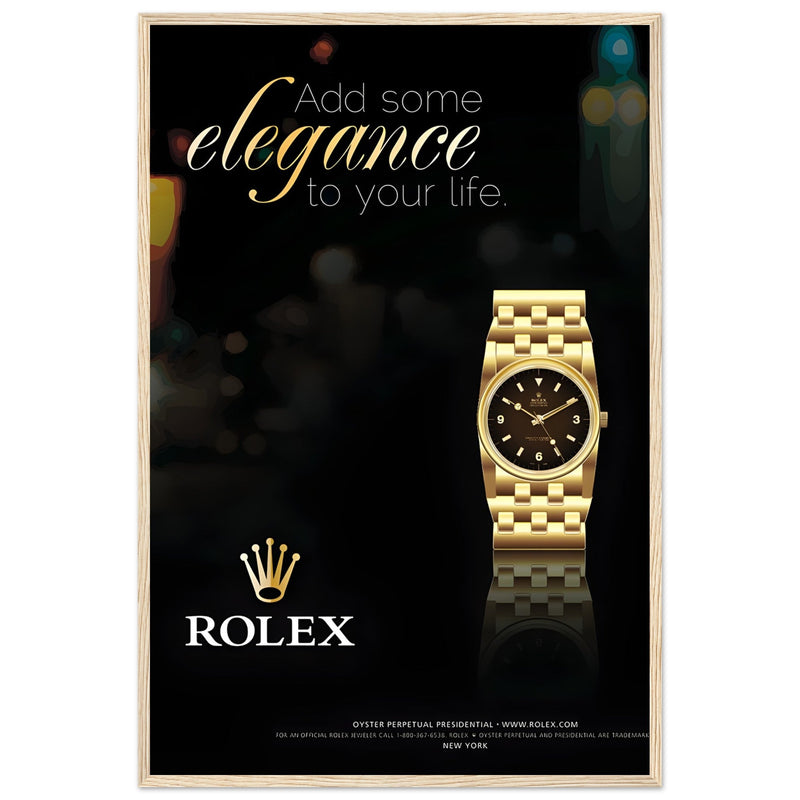 Rolex Elegance Vintage Poster Ad