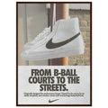 Nike Court to the streets Vintage Poster Ad