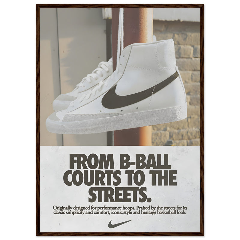Nike Court to the streets Vintage Poster Ad