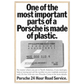 Porsche - 24 Hour Road Service Vintage Poster Ad