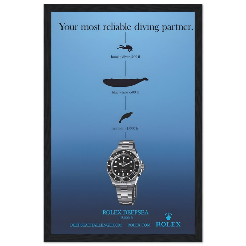Rolex Deepsea Vintage Poster Ad