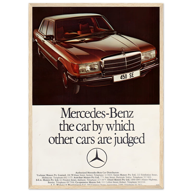 Mercedes Benz Vintage Poster Ad