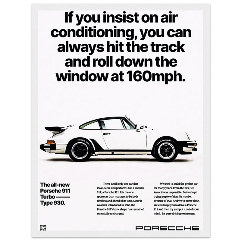 Porsche All New 911 Vintage Poster