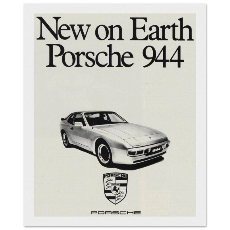 Porsche 944 New on Earth Vintage Poster Ad