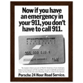 Porche 24 Road Assistance Vintage Poster Ad
