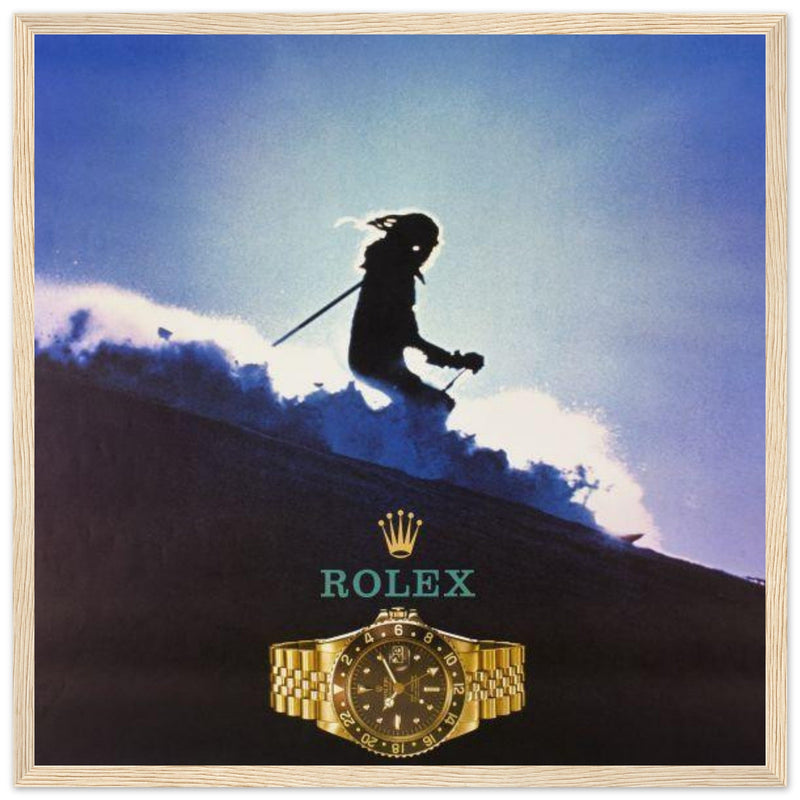 Rolex Skiing Vintage Poster Ad